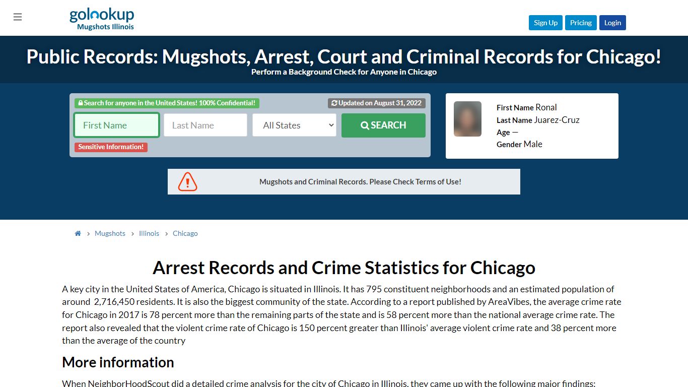Mugshots Chicago, Arrest Records Chicago - GoLookUp