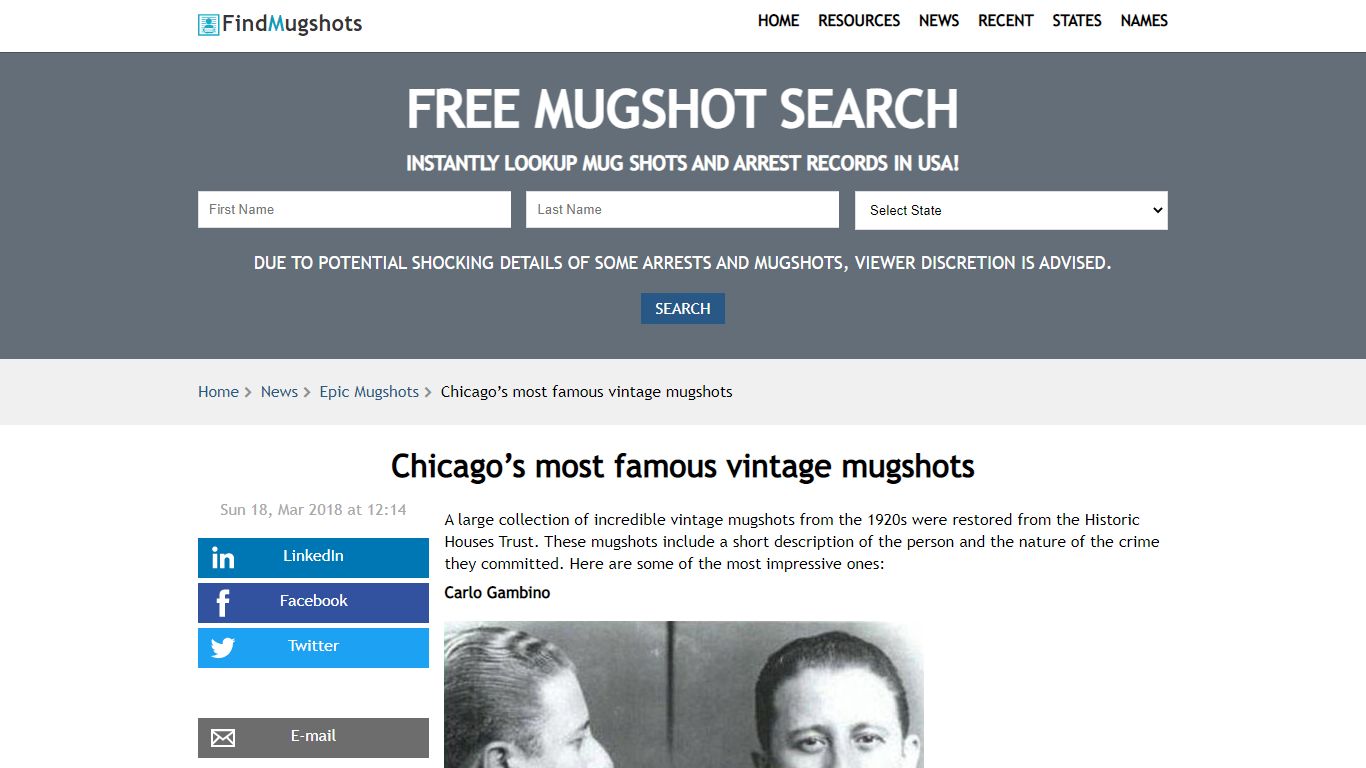 Chicago’s most famous vintage mugshots